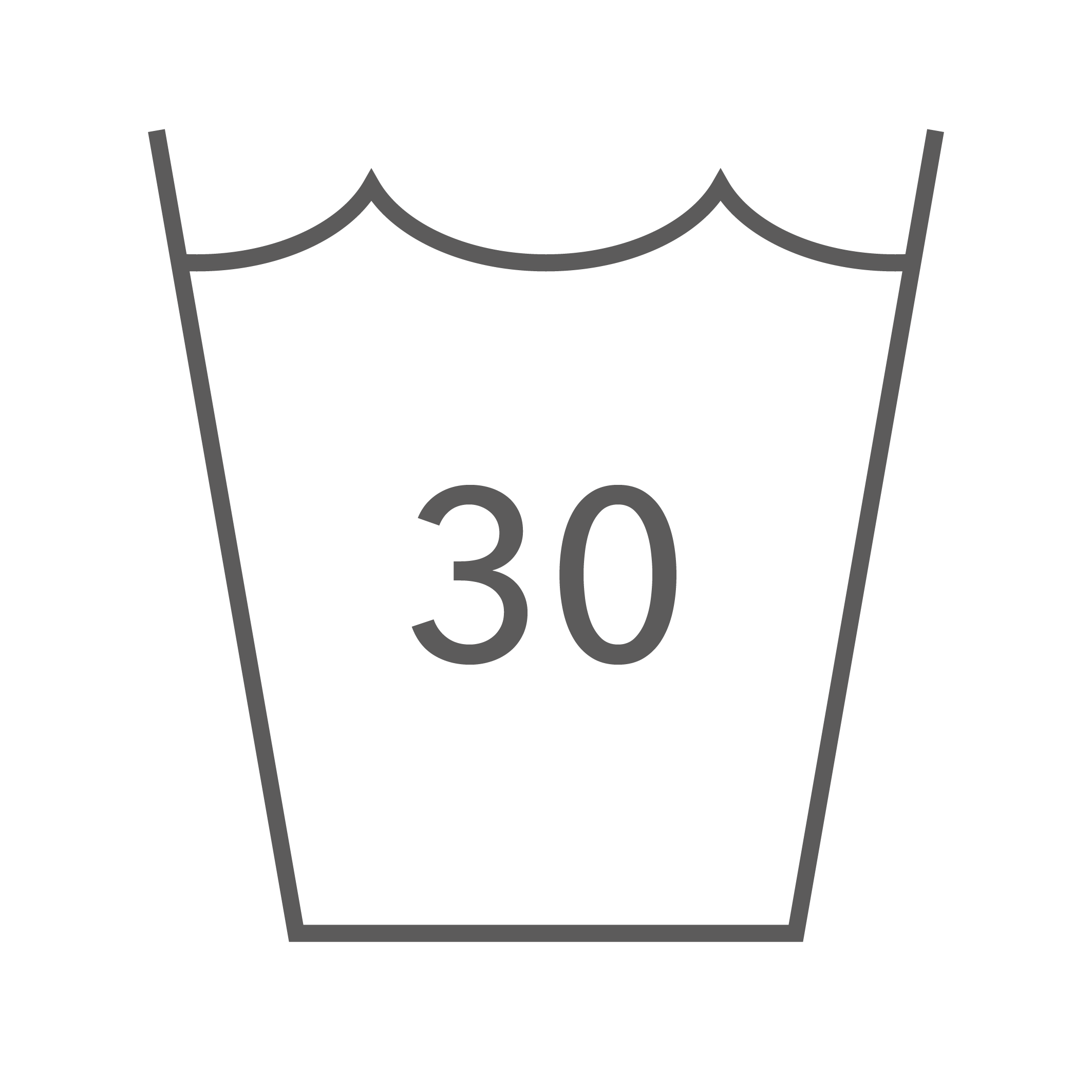 Wash at or below 30°C